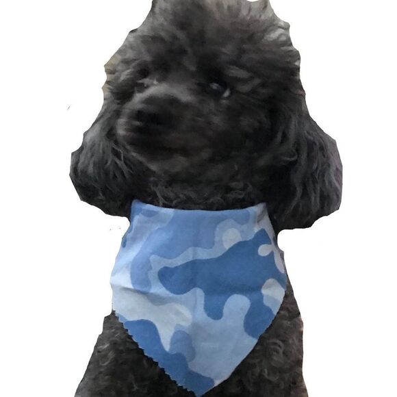 Dog Handkerchief Set of Two Blue Small Toy - Picture 2 of 12